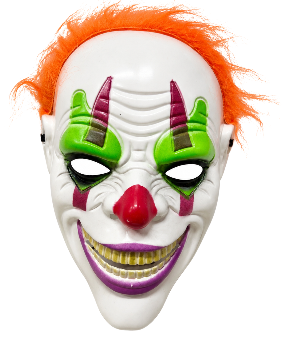 MASCARA PAYASO CON PELO NARANJA