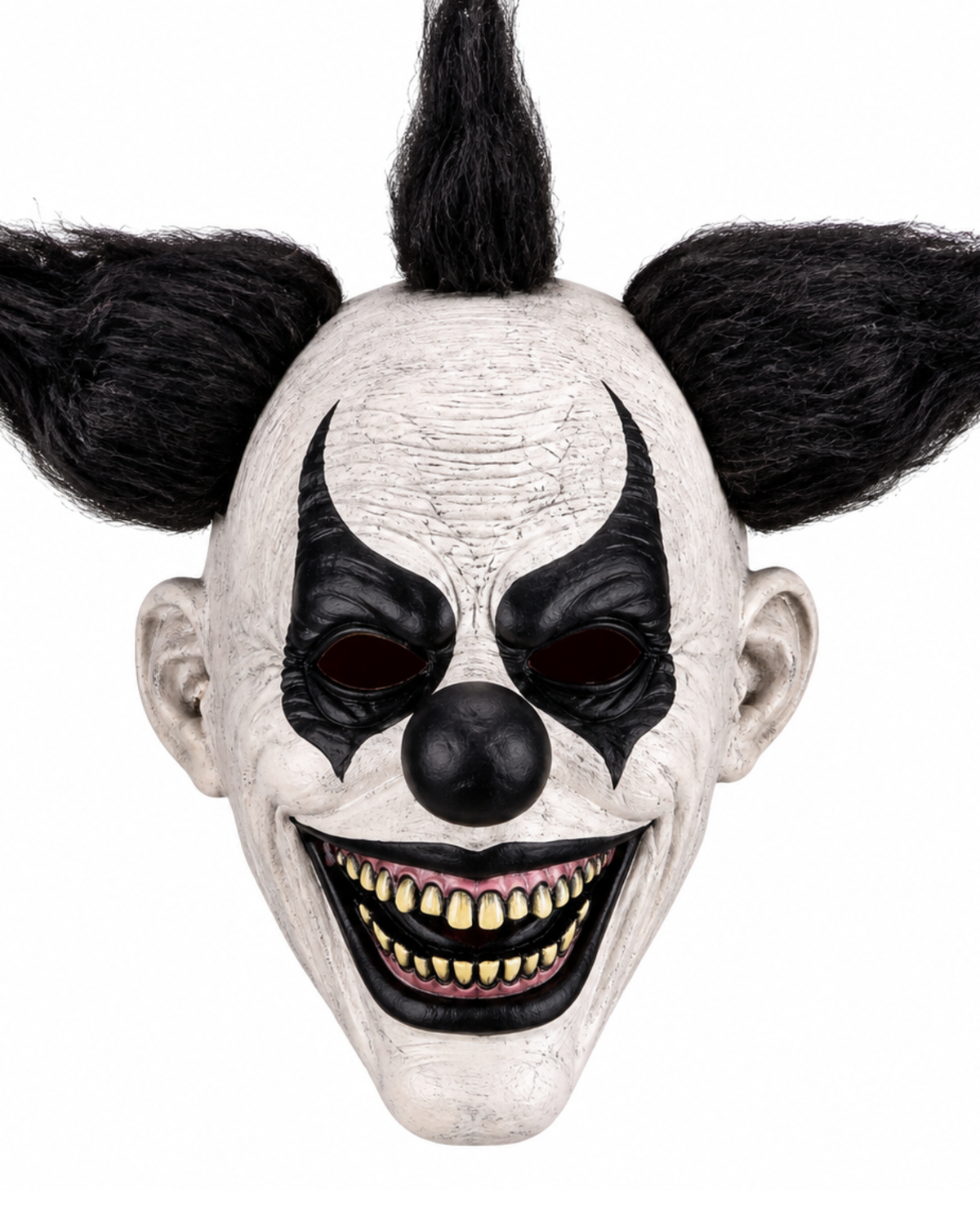MASCARA PAYASO MACABRO NEGRO EN LATEX PARA ADULTO