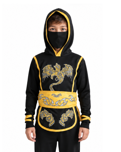 NINJA DORADO CON NEGRO